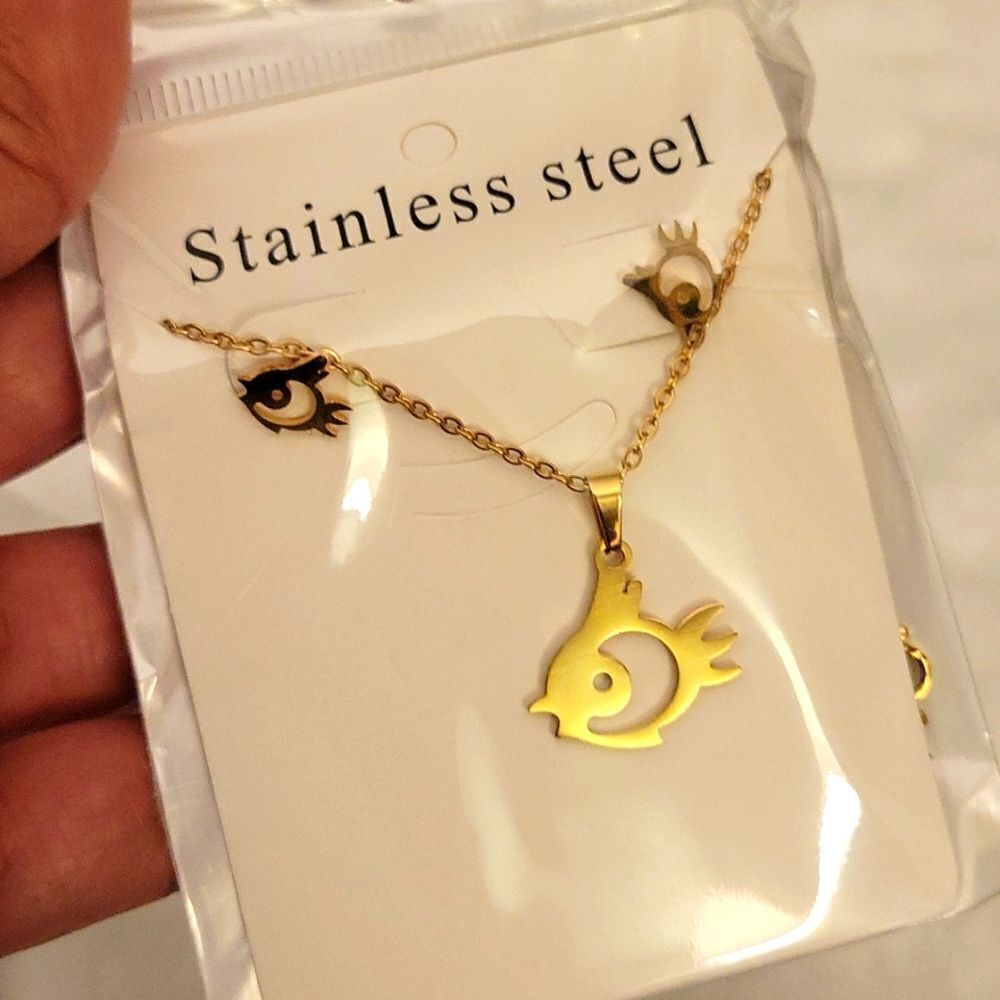 Cute Bird Stainless Steel Jewelry Set - Picture 4 of 4